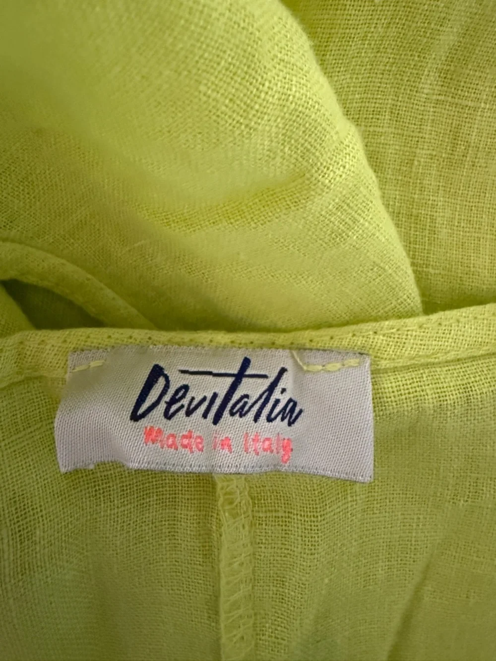 DEVITALIA Linen Ruffle Top Tunic, One Size - Picture 5 of 7